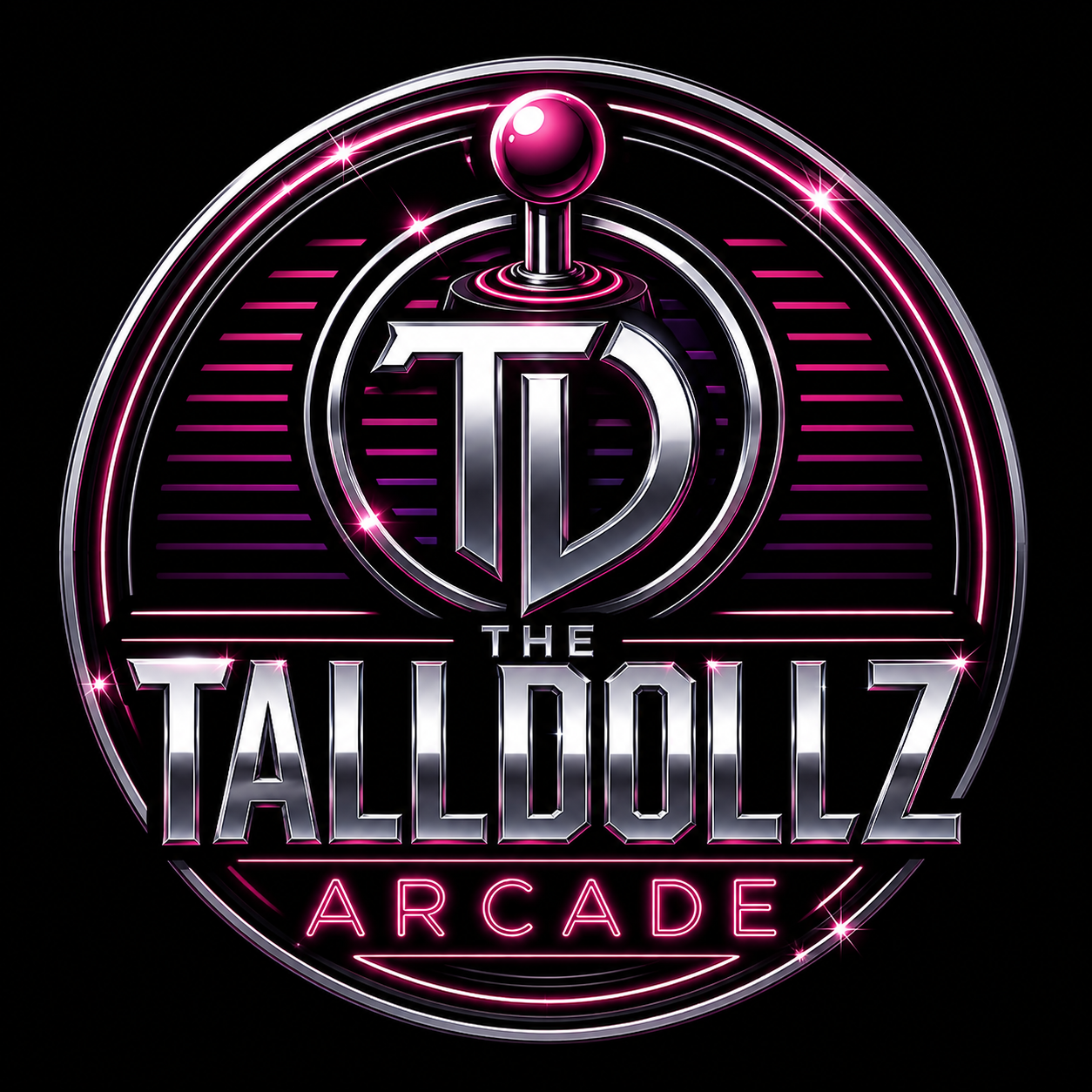 The TallDollz Arcade logo